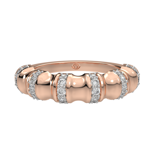 Pink Gold-Aurora Lab-Grown Diamond Band_view=3DH