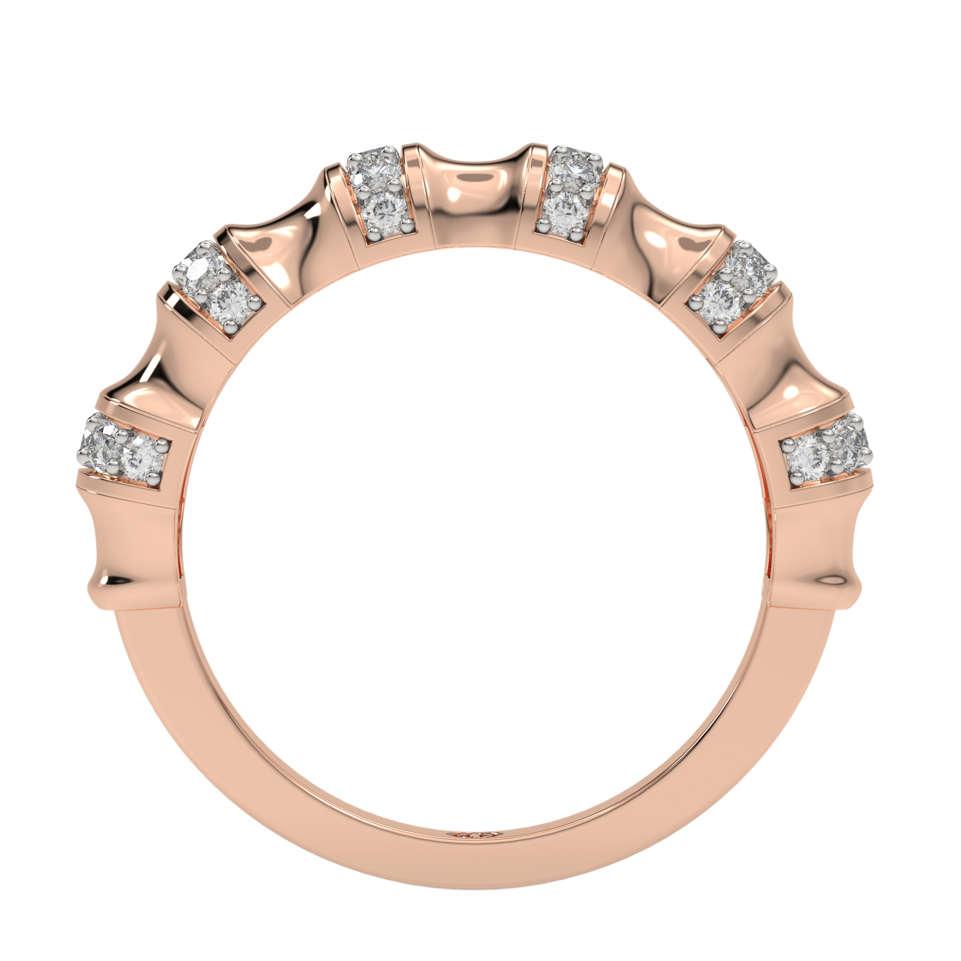 Pink Gold-Aurora Lab-Grown Diamond Band_view=FRONT