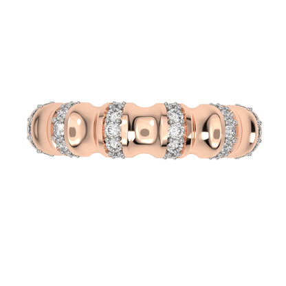 Pink Gold-Aurora Lab-Grown Diamond Band_view=TOP