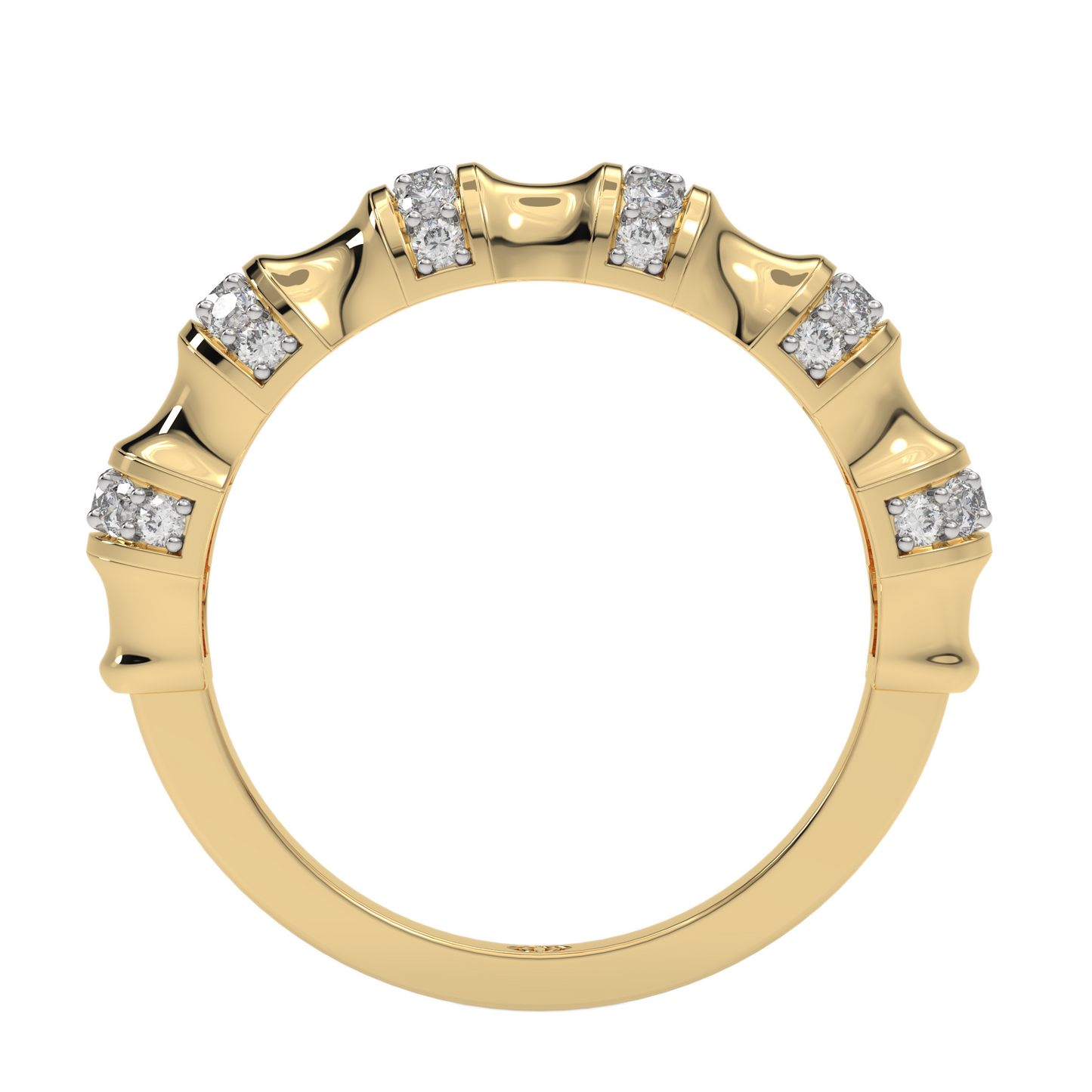 Yellow Gold-Aurora Lab-Grown Diamond Band_view=FRONT