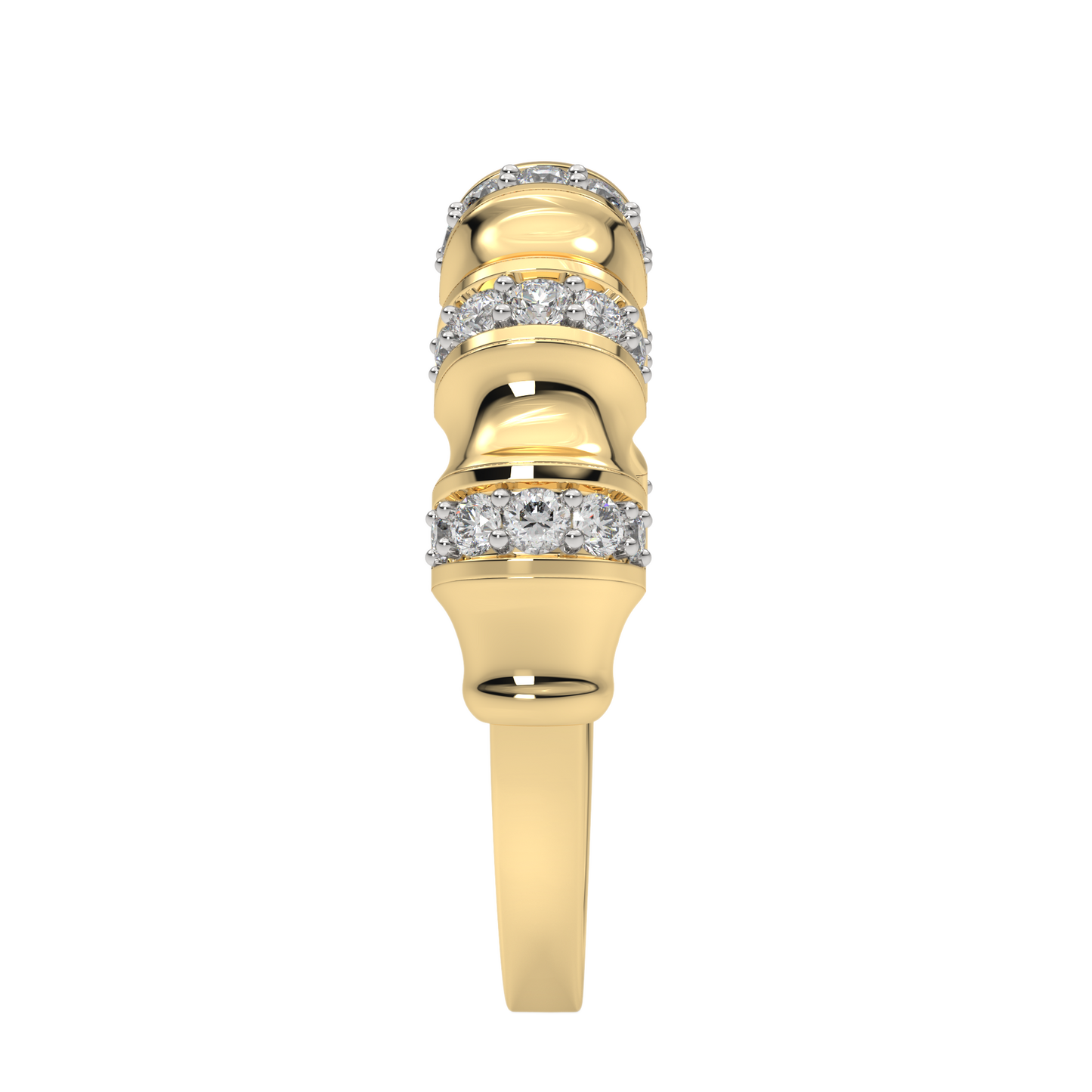 Yellow Gold-Aurora Lab-Grown Diamond Band_view=SIDE