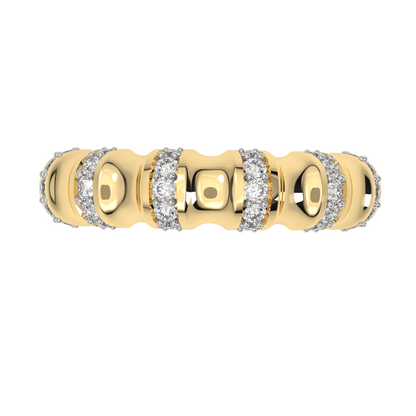 Yellow Gold-Aurora Lab-Grown Diamond Band_view=TOP