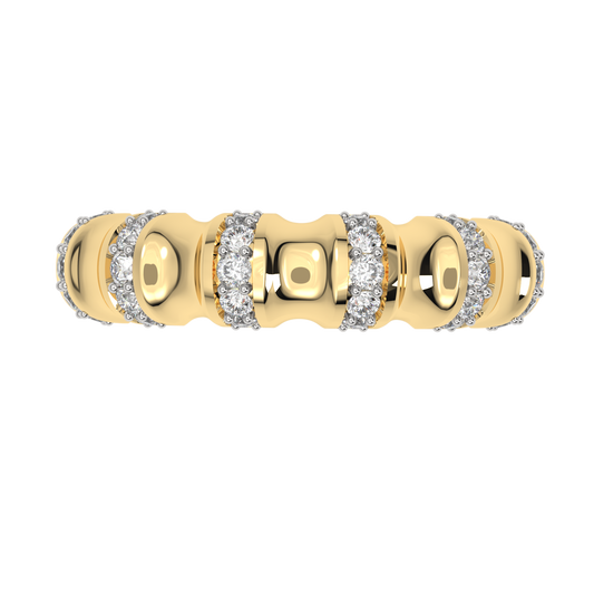 Yellow Gold-Aurora Lab-Grown Diamond Band_view=TOP