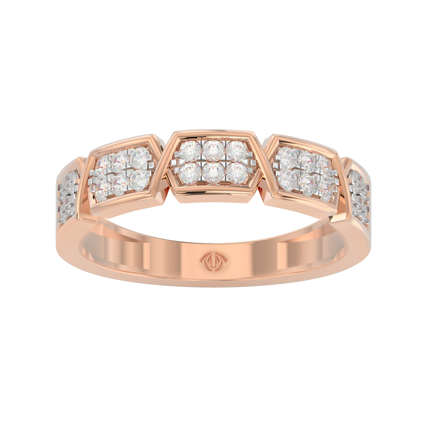 Pink Gold-Solstice Lab-Grown Diamond Band_view=3DH
