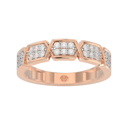 Pink Gold-Solstice Lab-Grown Diamond Band_view=3DH