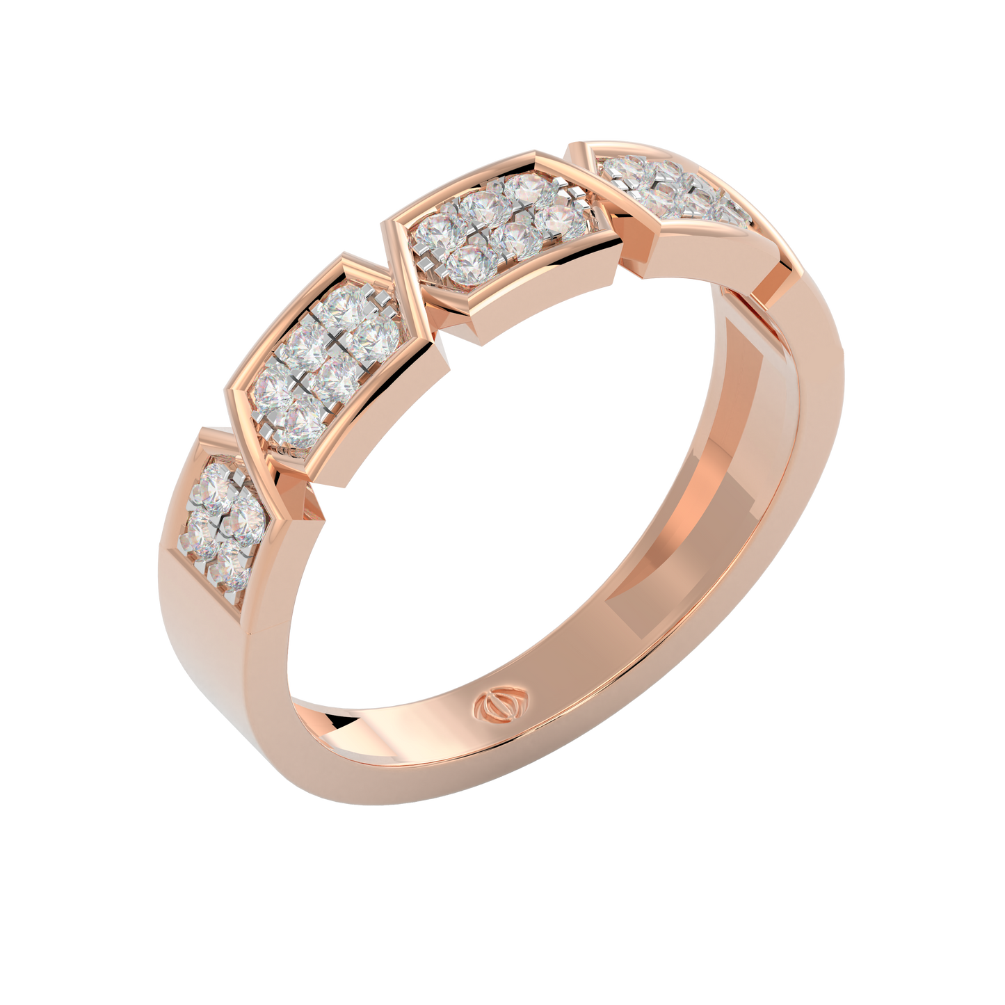 Pink Gold-Solstice Lab-Grown Diamond Band_view=3DV
