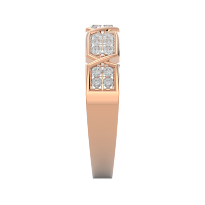 Pink Gold-Solstice Lab-Grown Diamond Band_view=SIDE