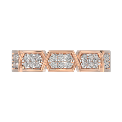 Pink Gold-Solstice Lab-Grown Diamond Band_view=TOP