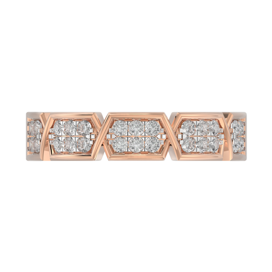 Pink Gold-Solstice Lab-Grown Diamond Band_view=TOP