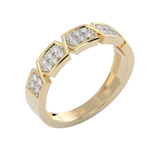 Yellow Gold-Solstice Lab-Grown Diamond Band_view=3DV