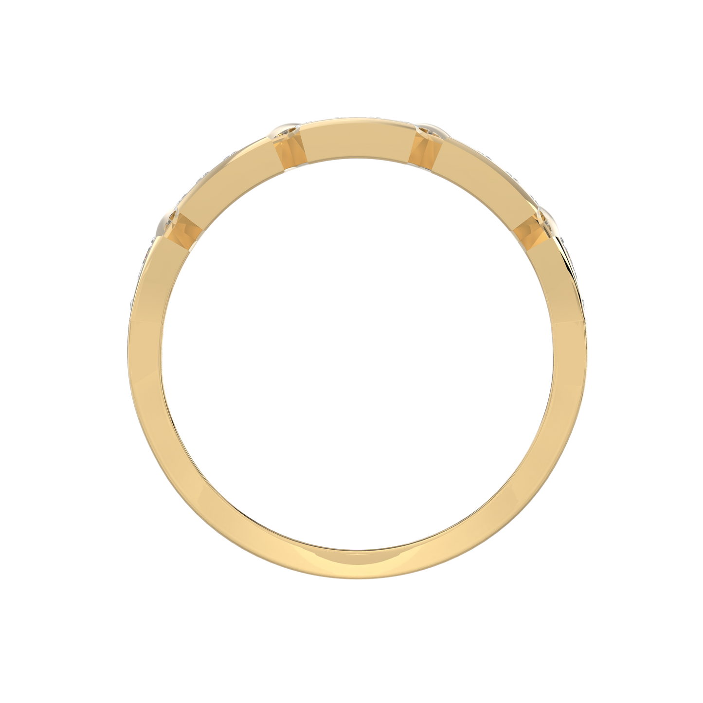 Yellow Gold-Solstice Lab-Grown Diamond Band_view=FRONT