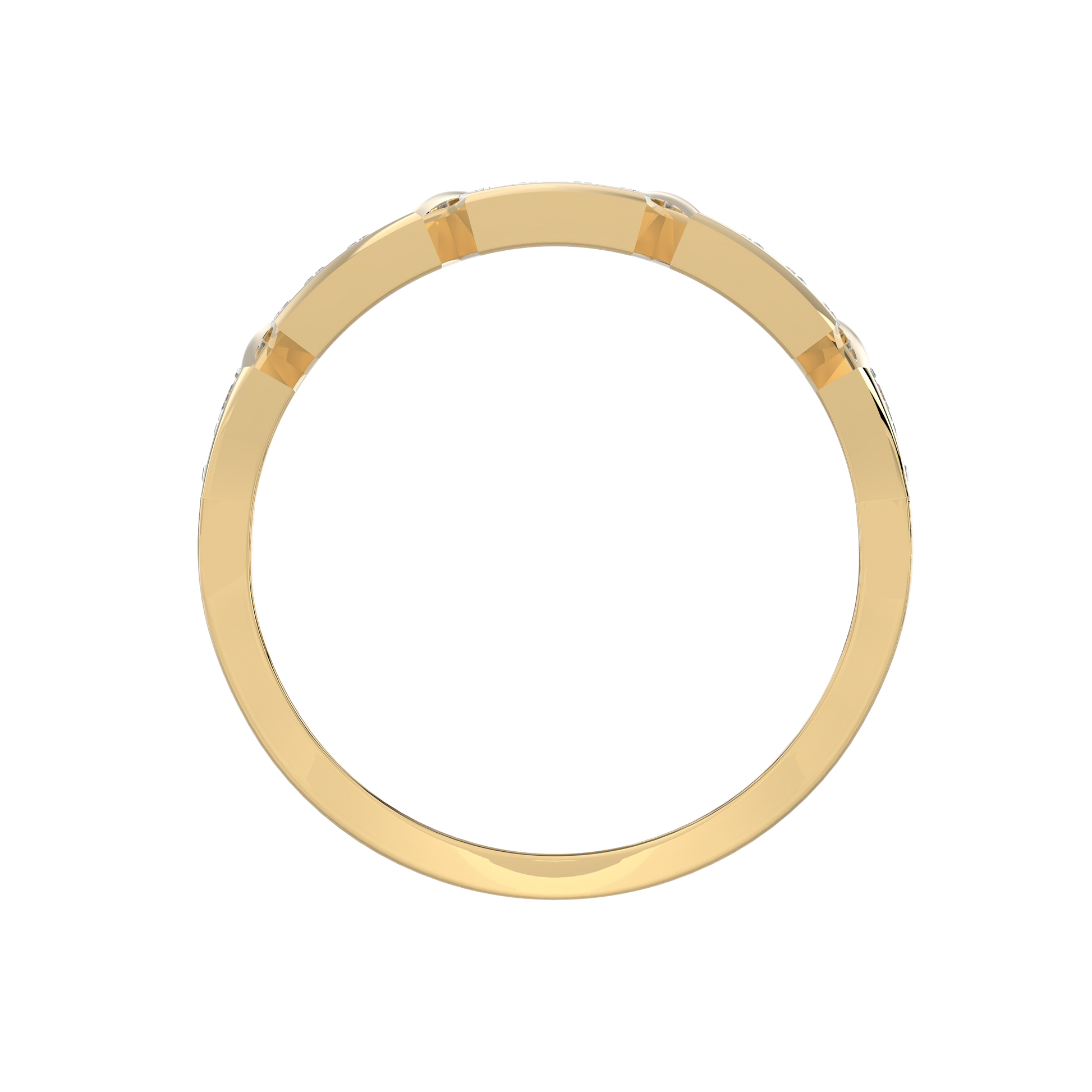 Yellow Gold-Solstice Lab-Grown Diamond Band_view=FRONT