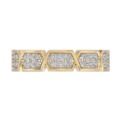 Yellow Gold-Solstice Lab-Grown Diamond Band_view=TOP