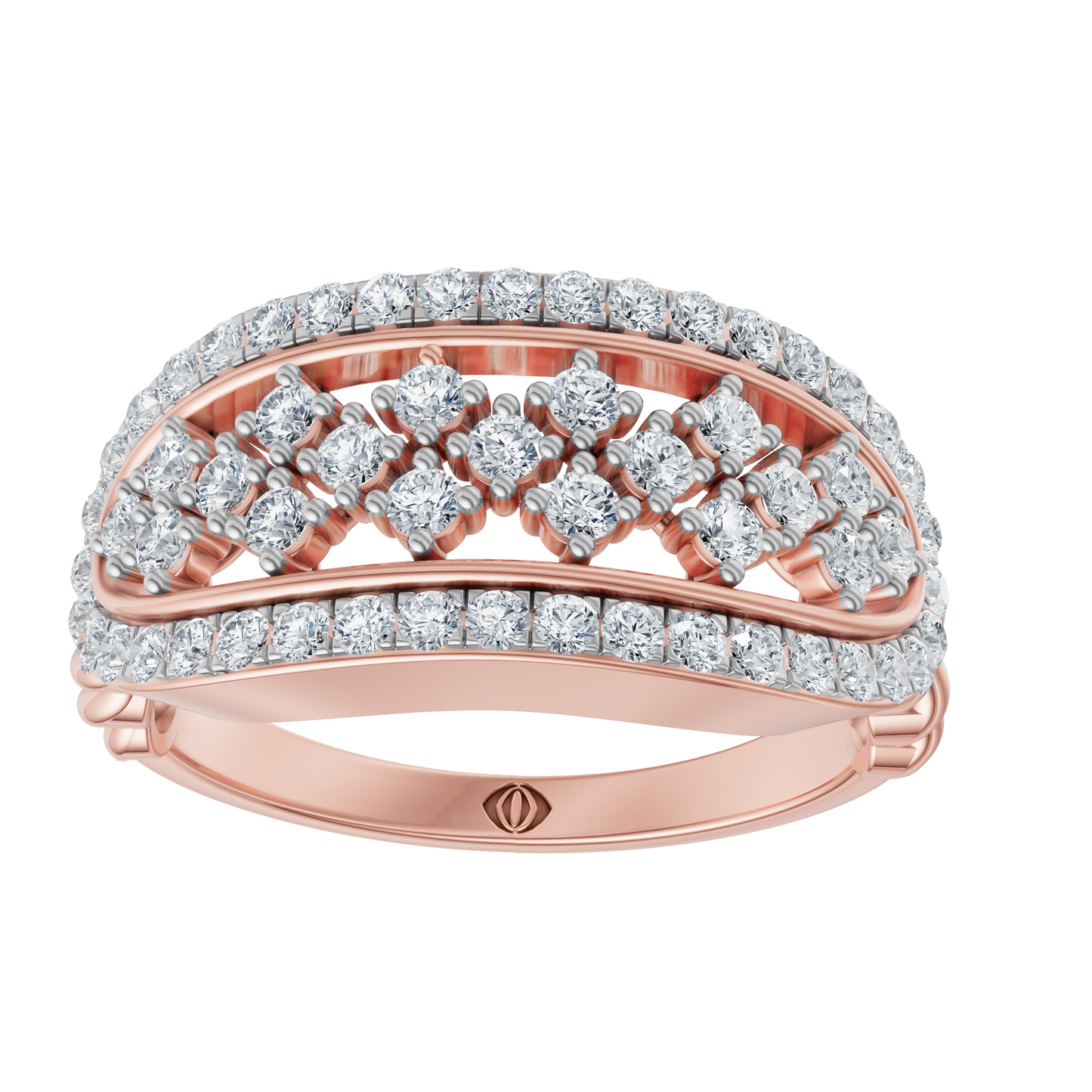 Pink Gold-Interlace Band_view=3DH