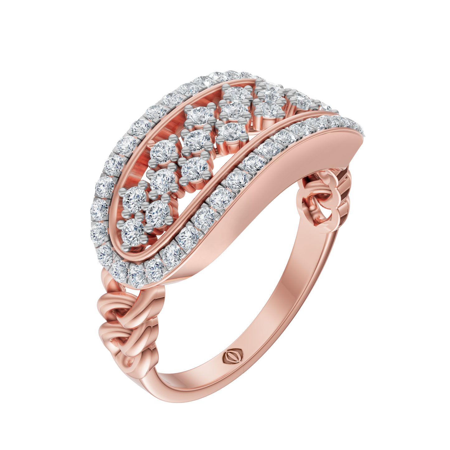 Pink Gold-Interlace Band_view=3DV