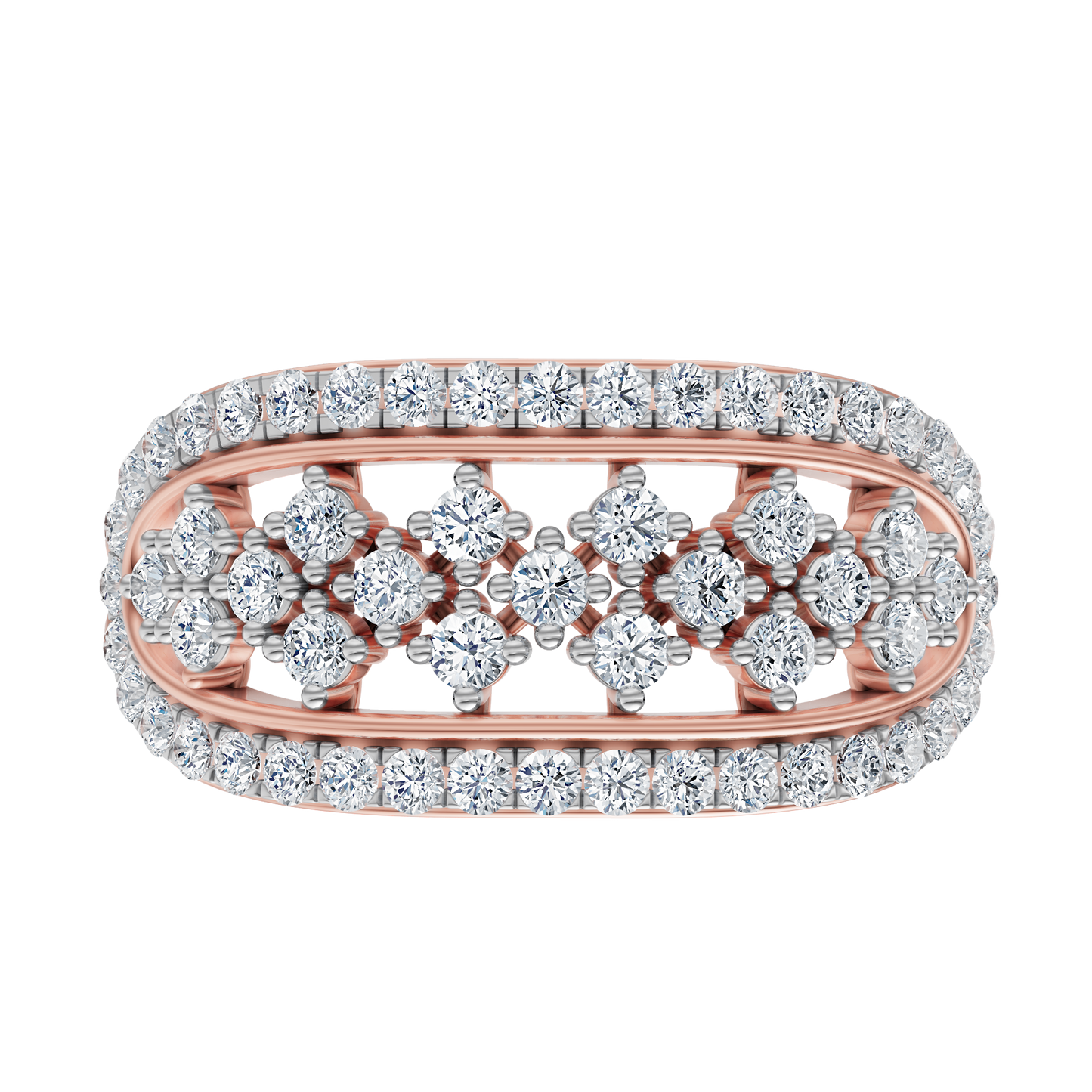 Pink Gold-Interlace Band_view=TOP