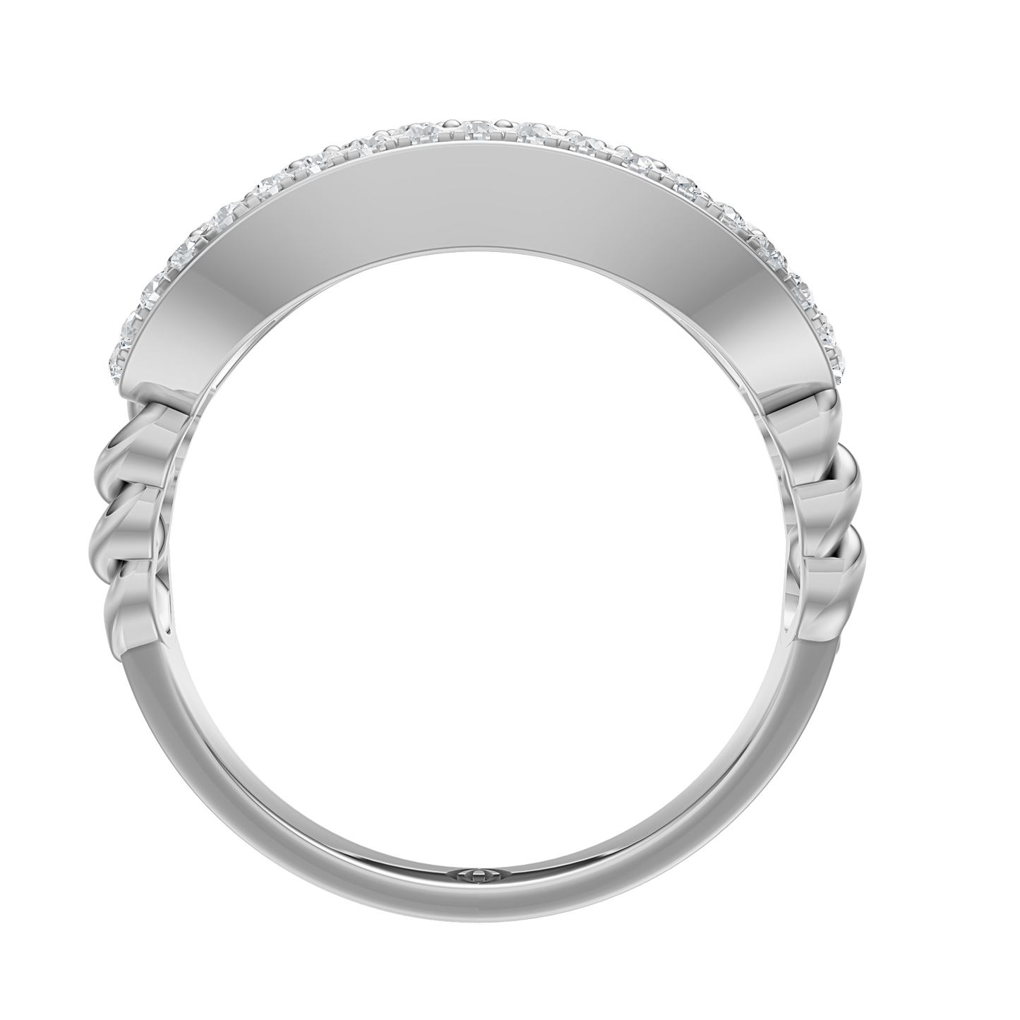 White Gold-Interlace Band_view=FRONT
