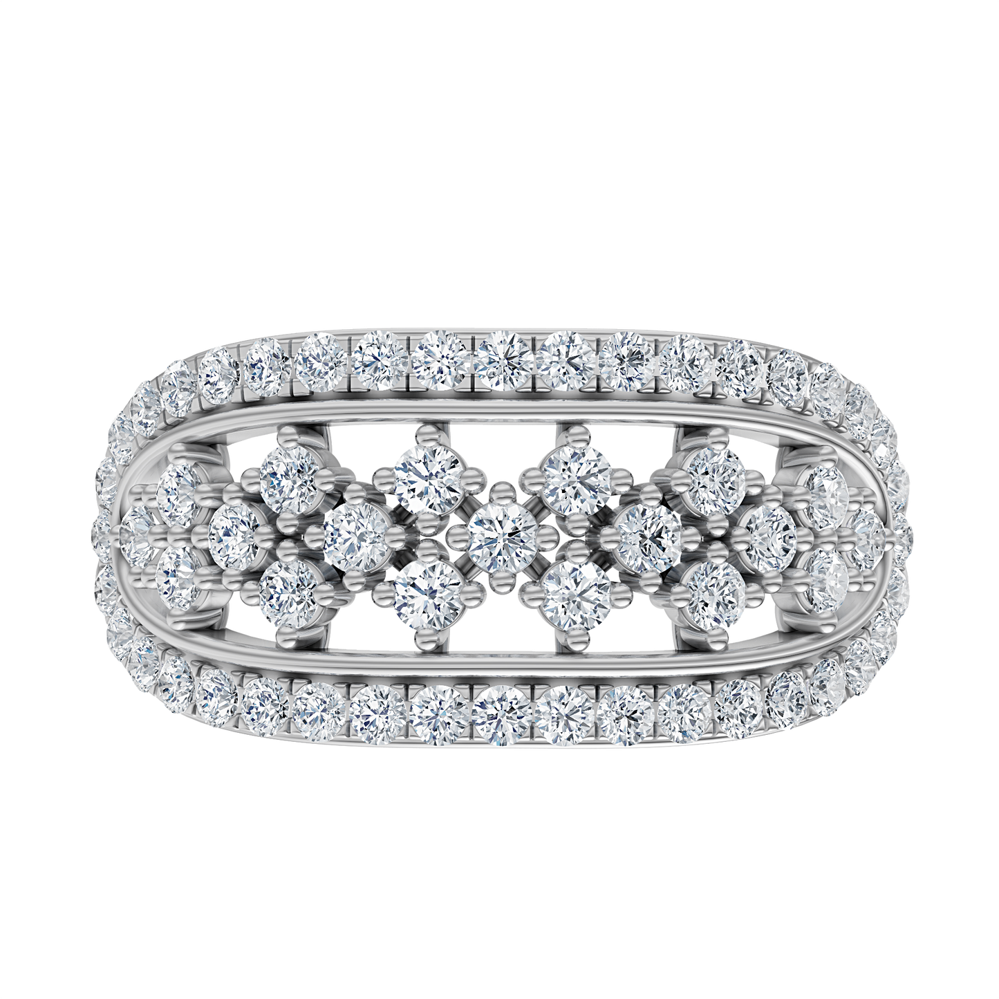 White Gold-Interlace Band_view=TOP