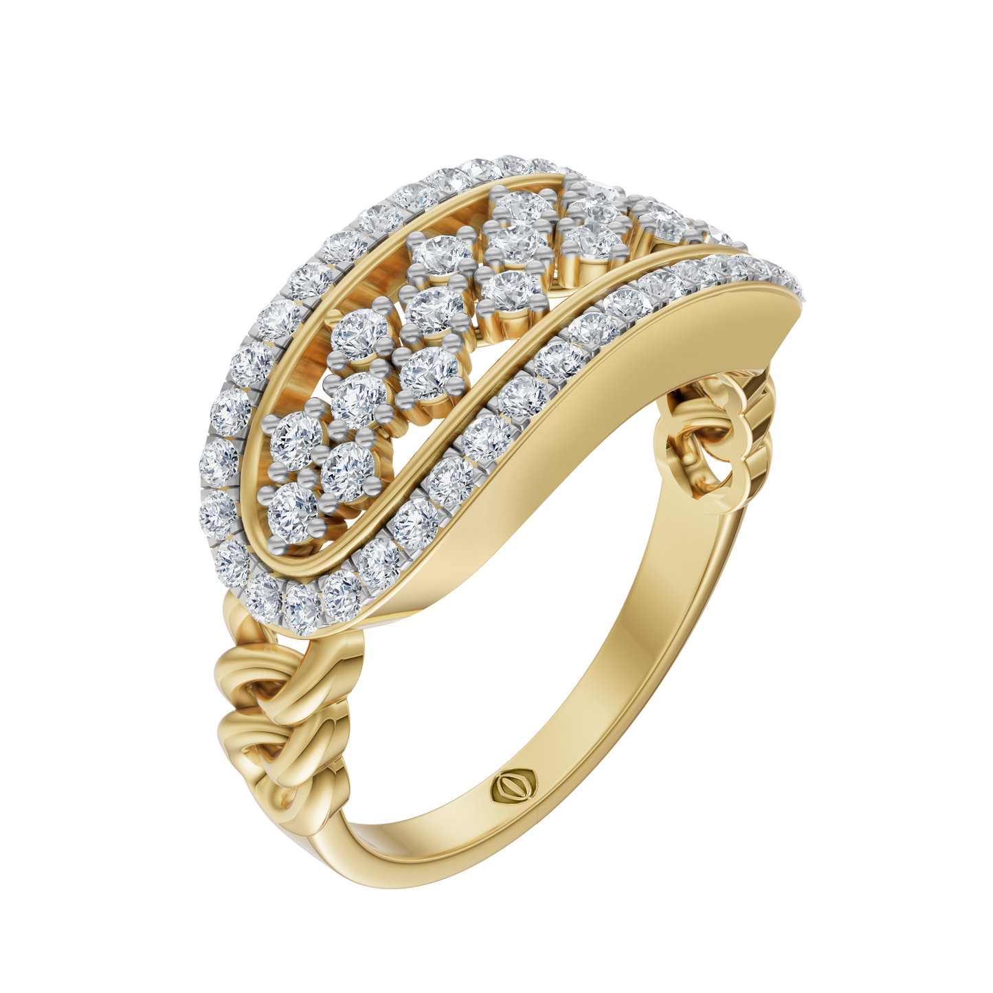 Yellow Gold-Interlace Band_view=3DV