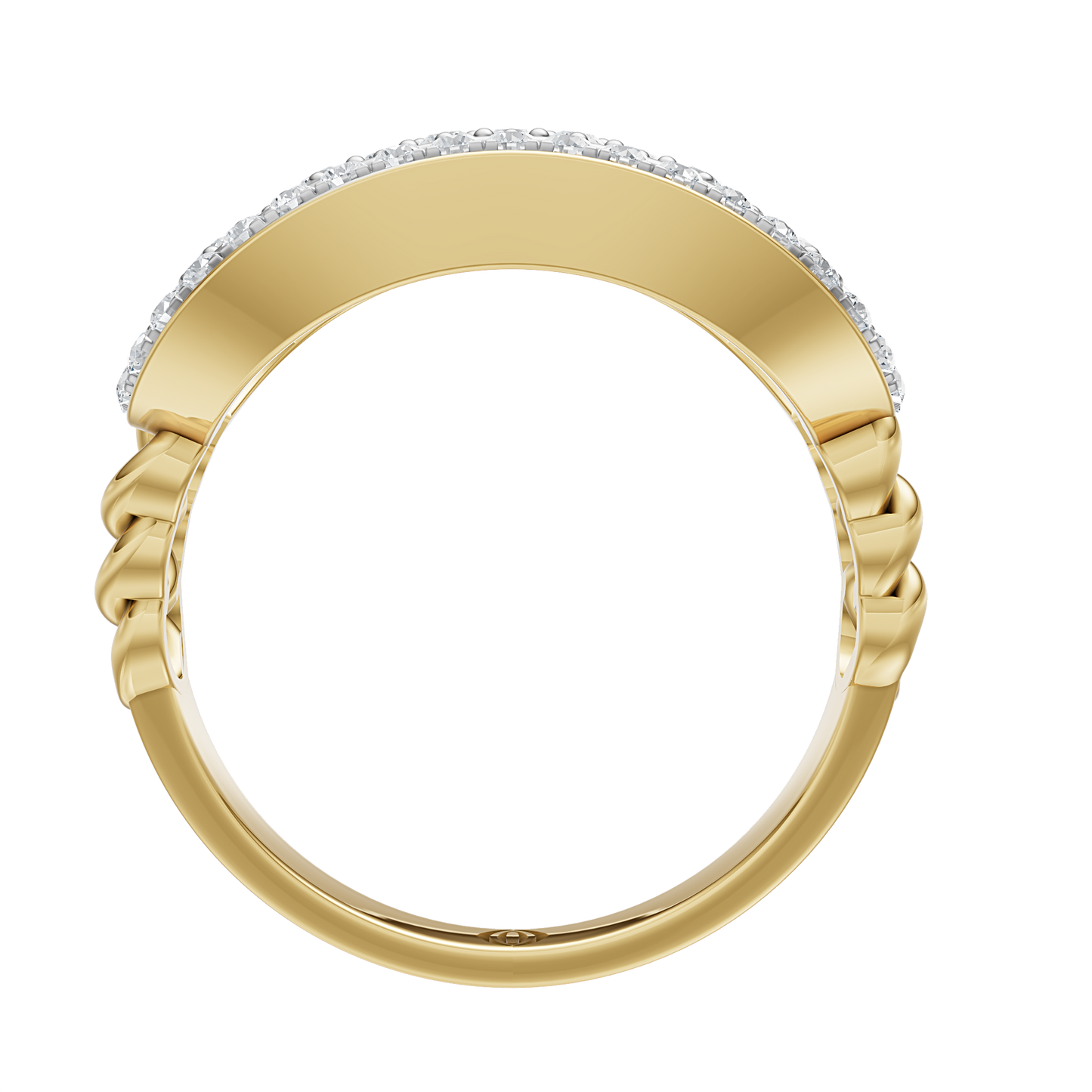 Yellow Gold-Interlace Band_view=FRONT