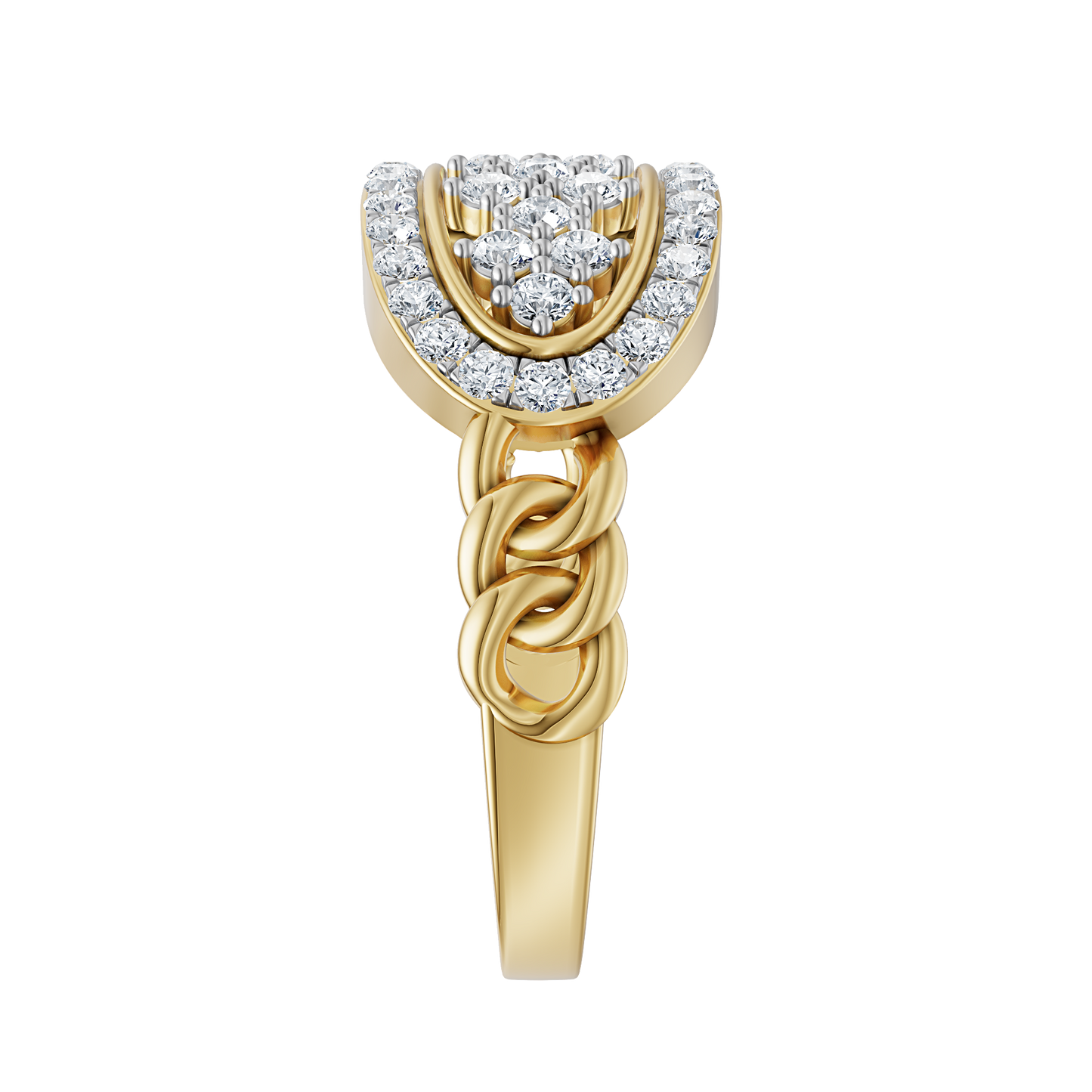 Yellow Gold-Interlace Band_view=SIDE