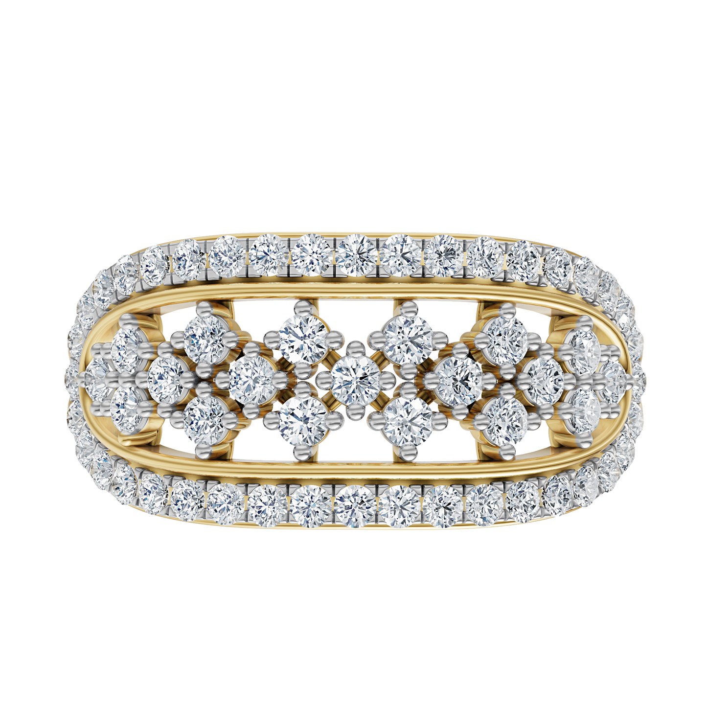 Yellow Gold-Interlace Band_view=TOP