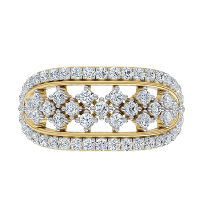 Yellow Gold-Interlace Band_view=TOP