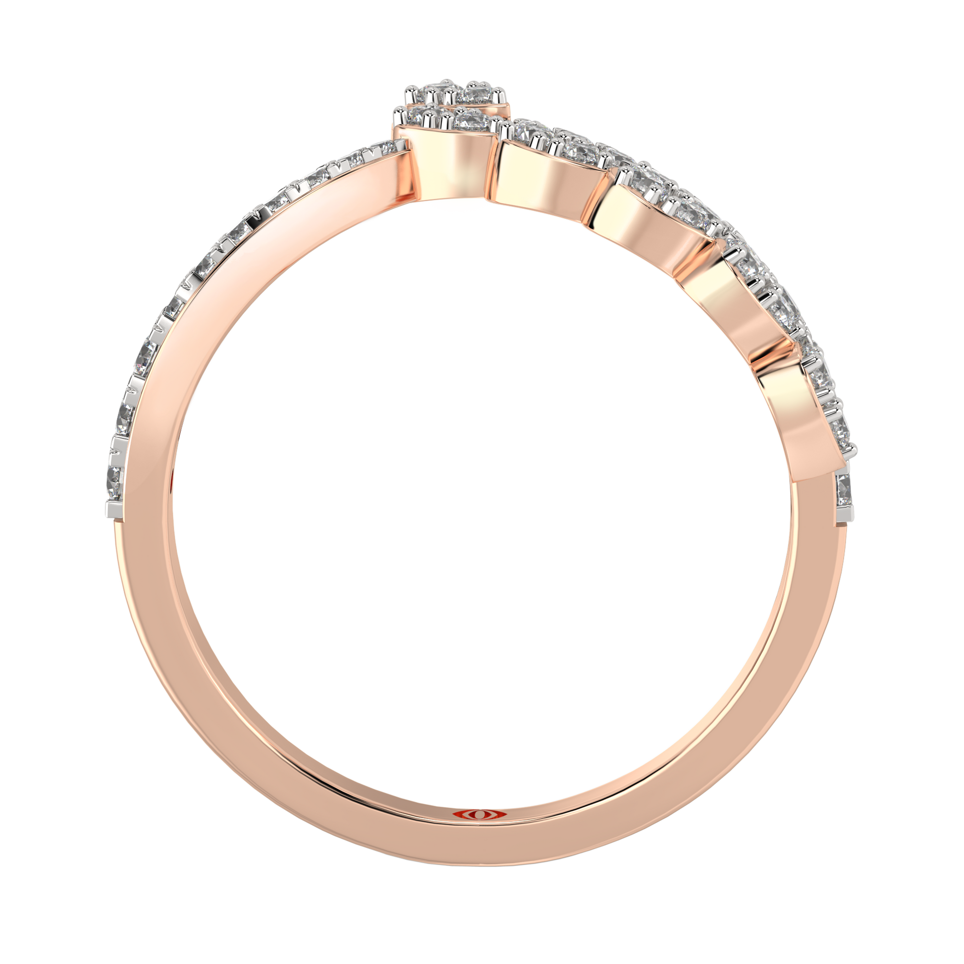 Pink Gold-Serenity Lab-Grown Diamond Ring_view=FRONT