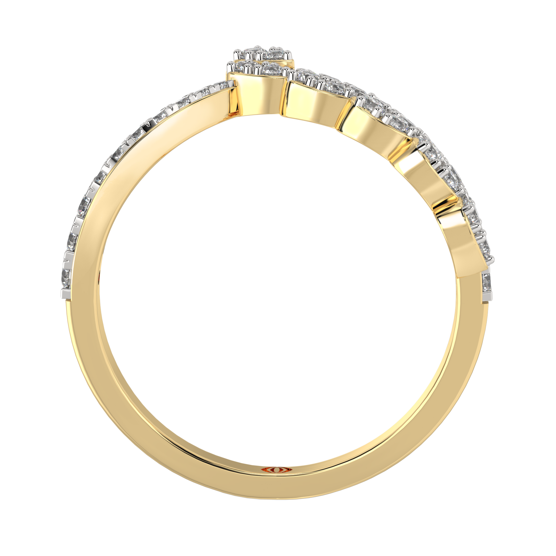 Yellow Gold-Serenity Lab-Grown Diamond Ring_view=FRONT