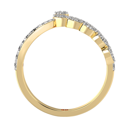 Yellow Gold-Serenity Lab-Grown Diamond Ring_view=FRONT