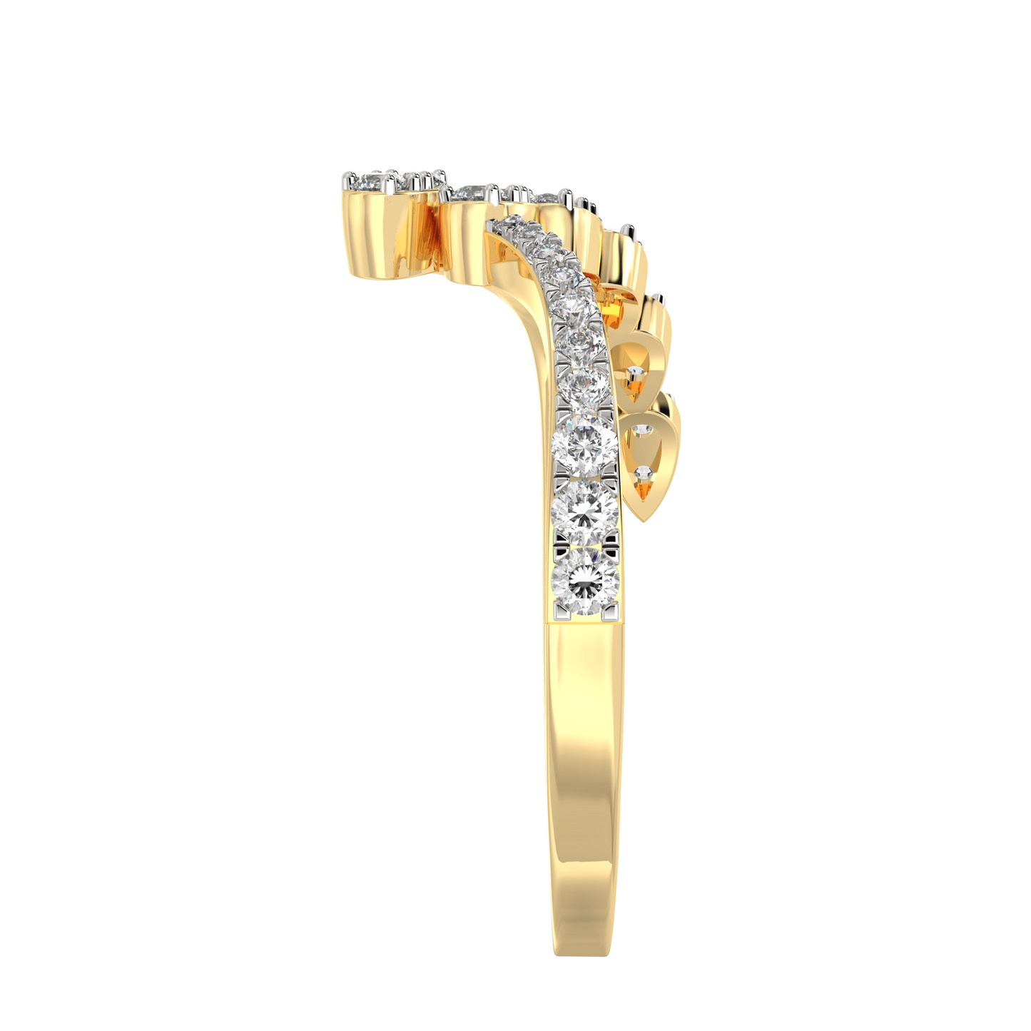 Yellow Gold-Serenity Lab-Grown Diamond Ring_view=SIDE