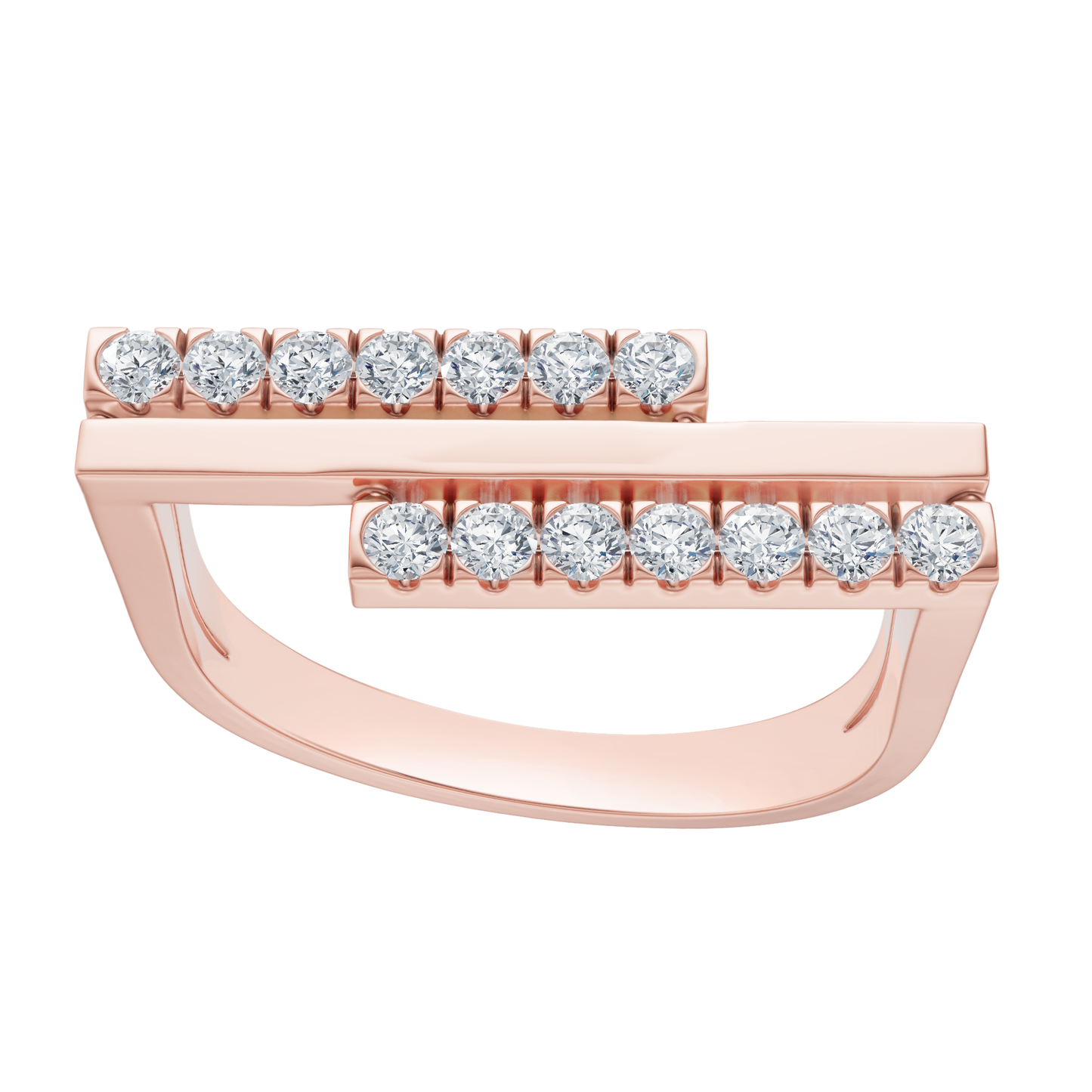 Pink Gold-Vertex Bar Ring_view=3DH