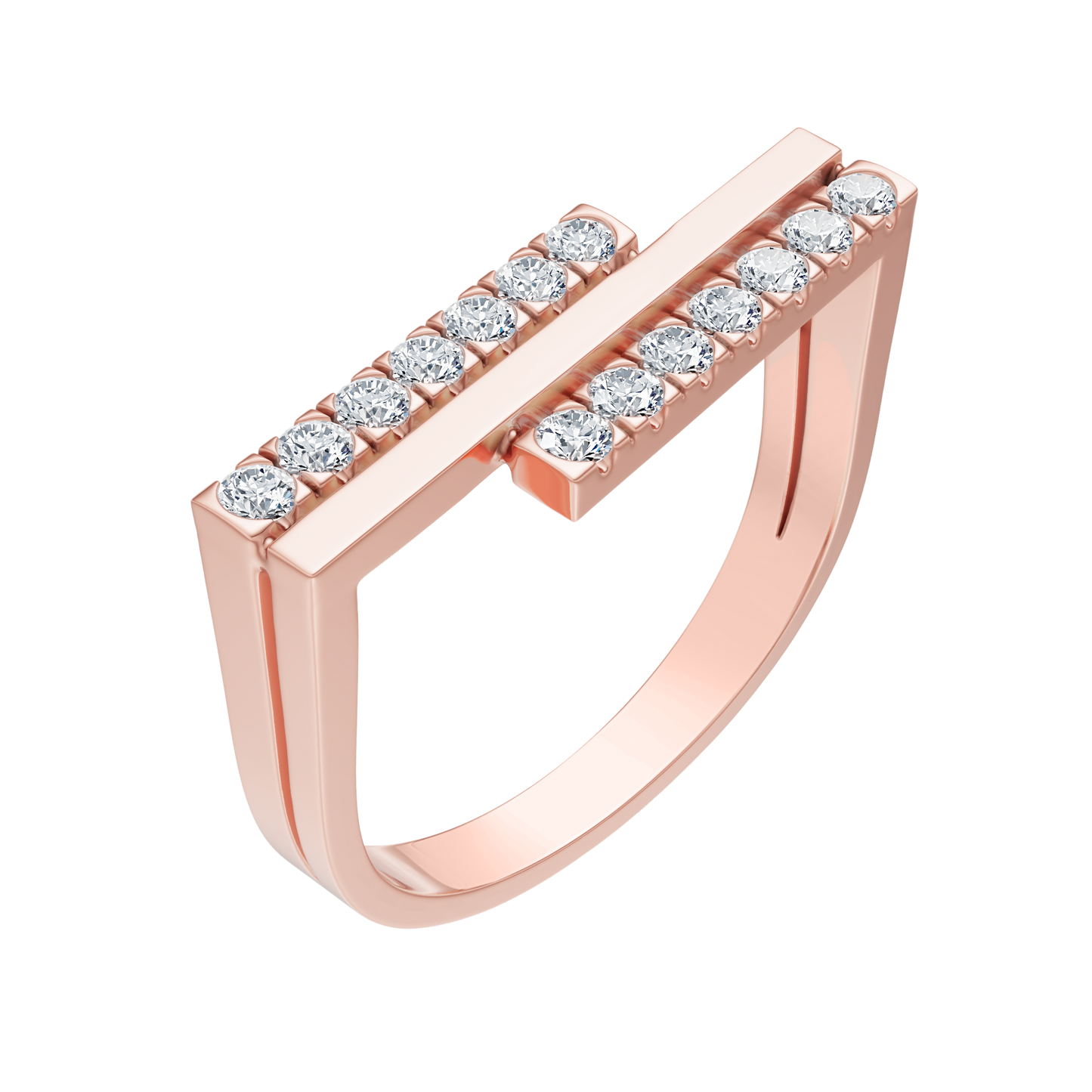 Pink Gold-Vertex Bar Ring_view=3DV