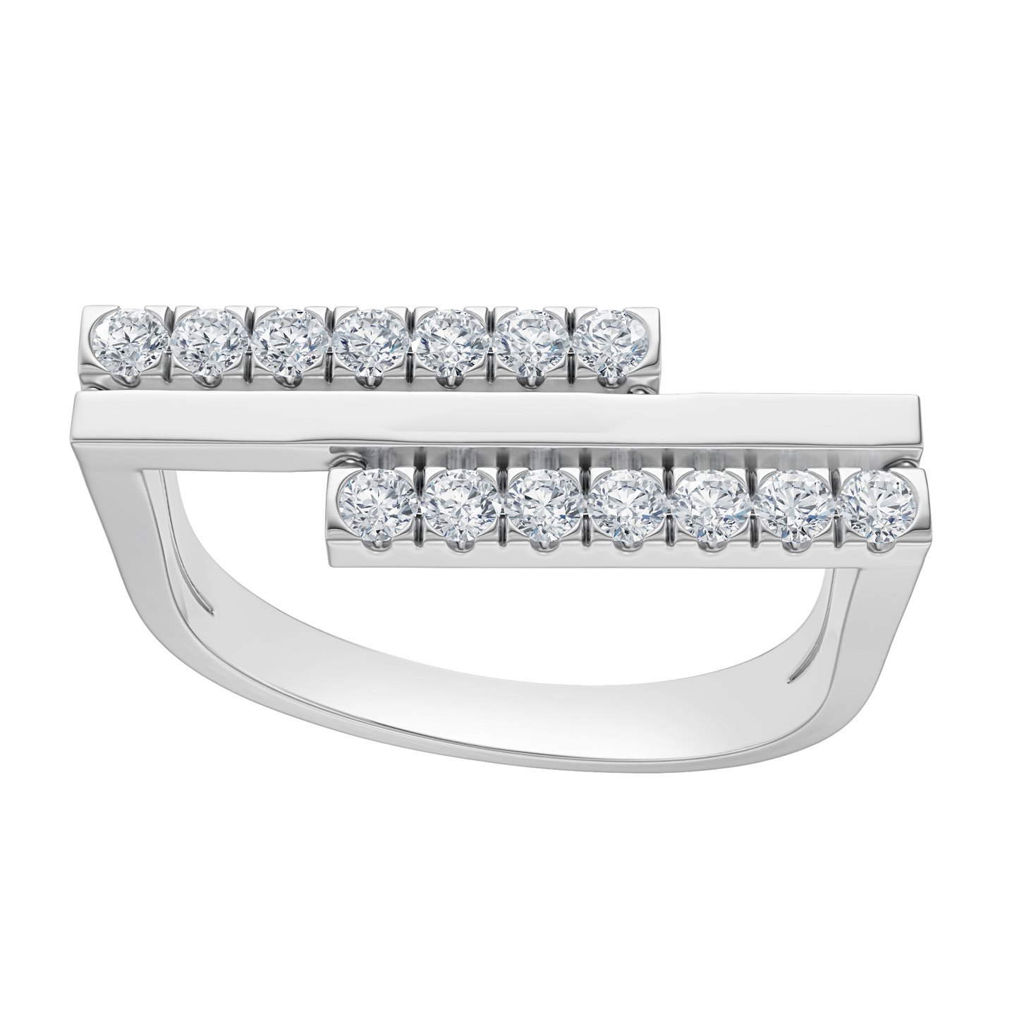 White Gold-Vertex Bar Ring_view=3DH