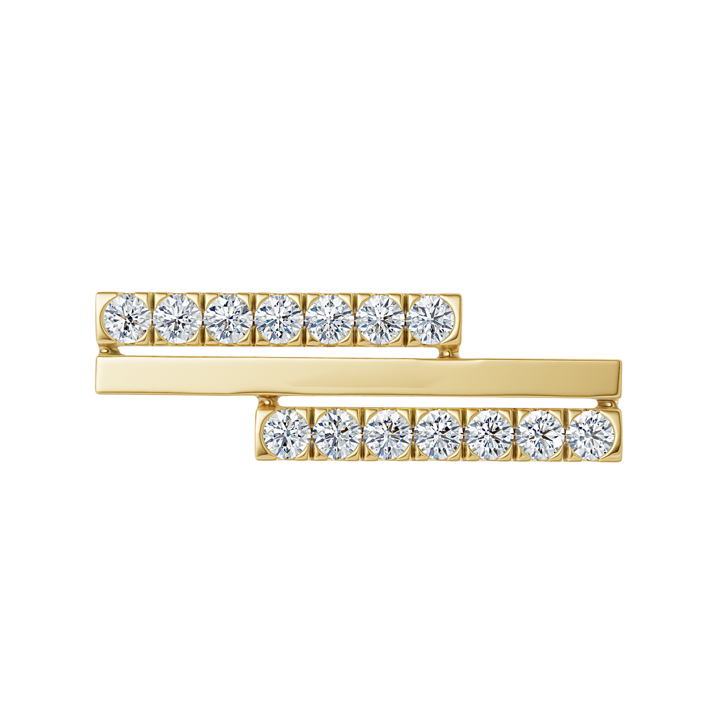 Yellow Gold-Vertex Bar Ring_view=TOP