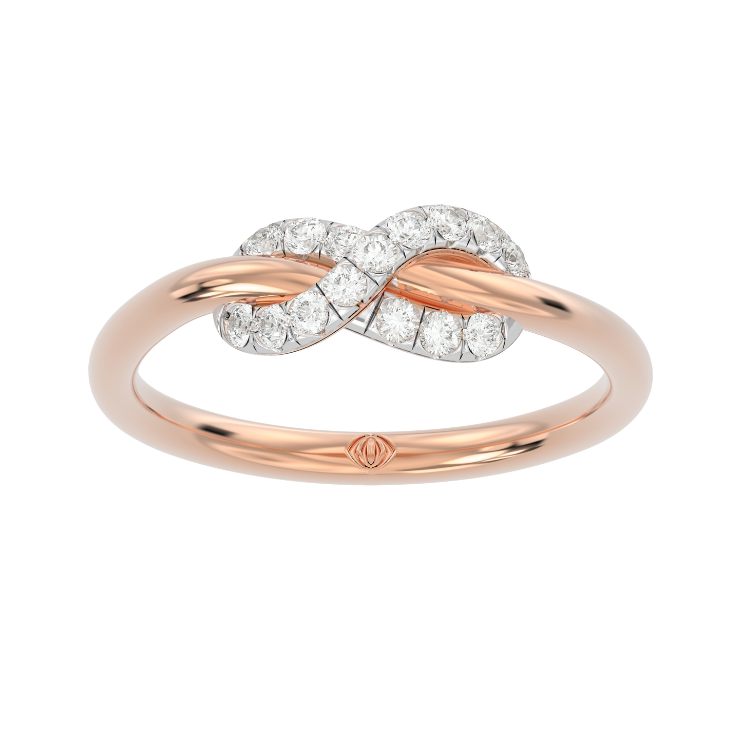 Pink Gold-Celestial Tapered Lab-Grown Diamond Ring_view=3DH