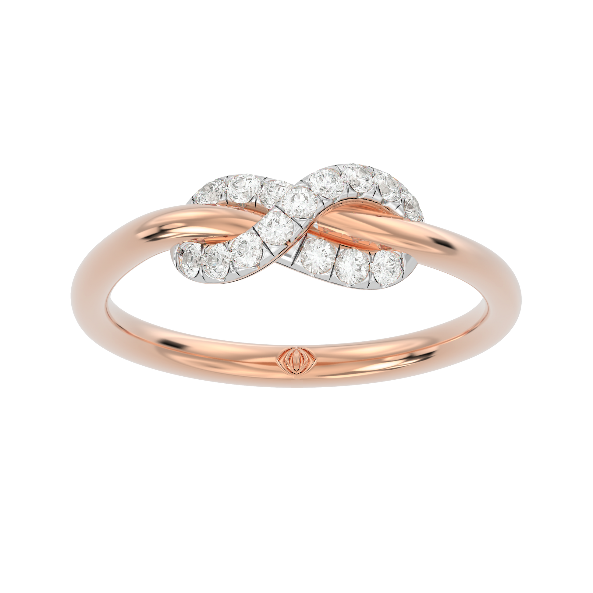 Pink Gold-Celestial Tapered Lab-Grown Diamond Ring_view=3DH