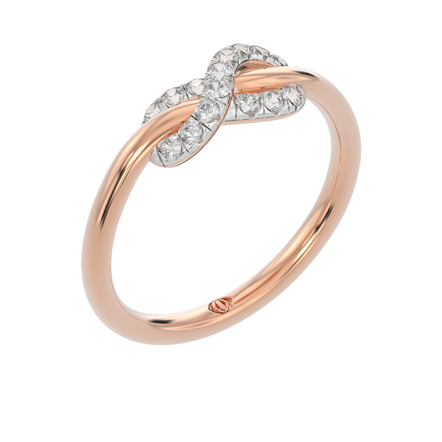 Pink Gold-Celestial Tapered Lab-Grown Diamond Ring_view=3DV