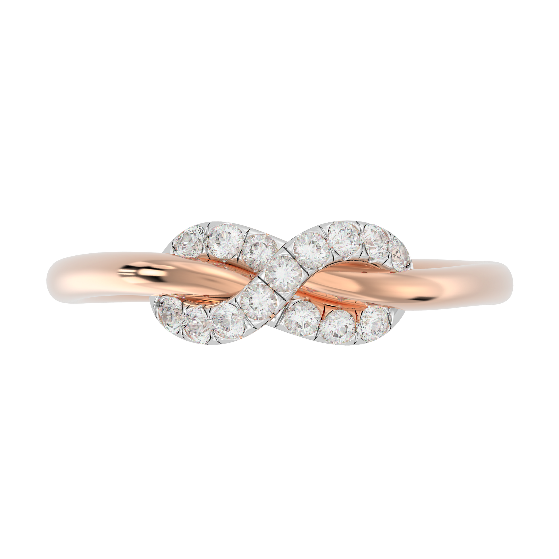 Pink Gold-Celestial Tapered Lab-Grown Diamond Ring_view=TOP