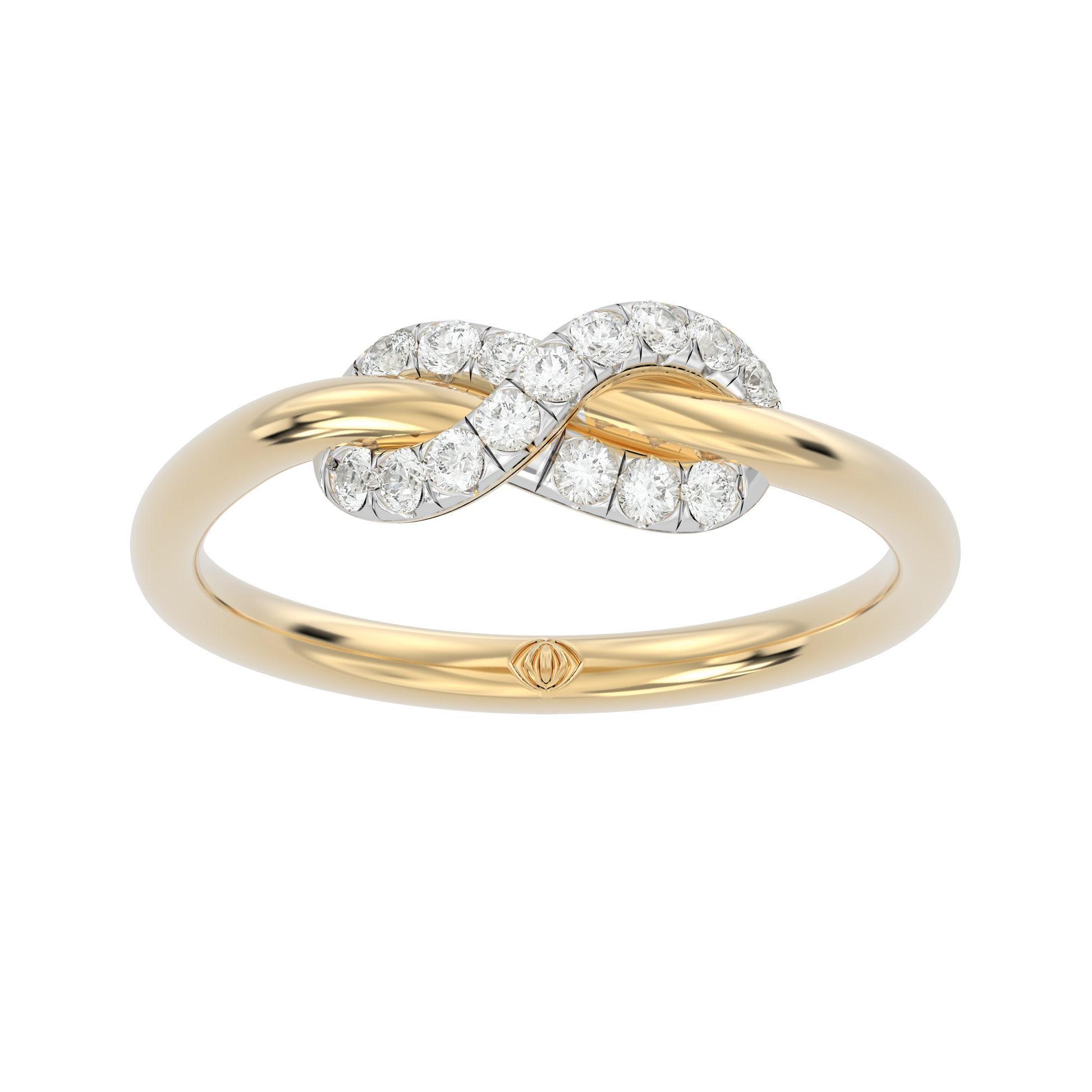 Yellow Gold-Celestial Tapered Lab-Grown Diamond Ring_view=3DH