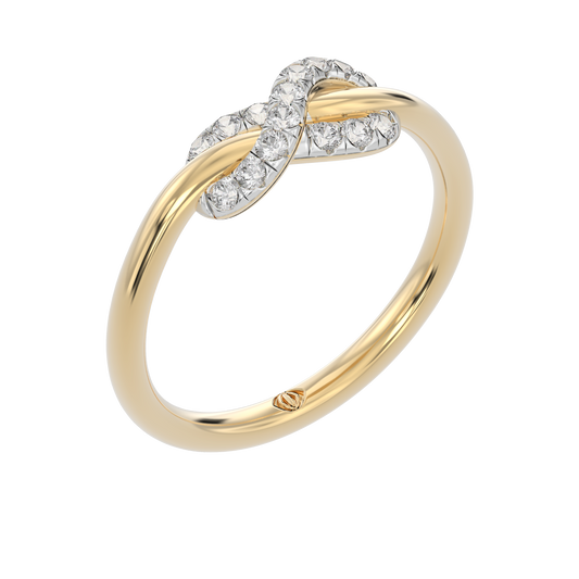 Yellow Gold-Celestial Tapered Lab-Grown Diamond Ring_view=3DV