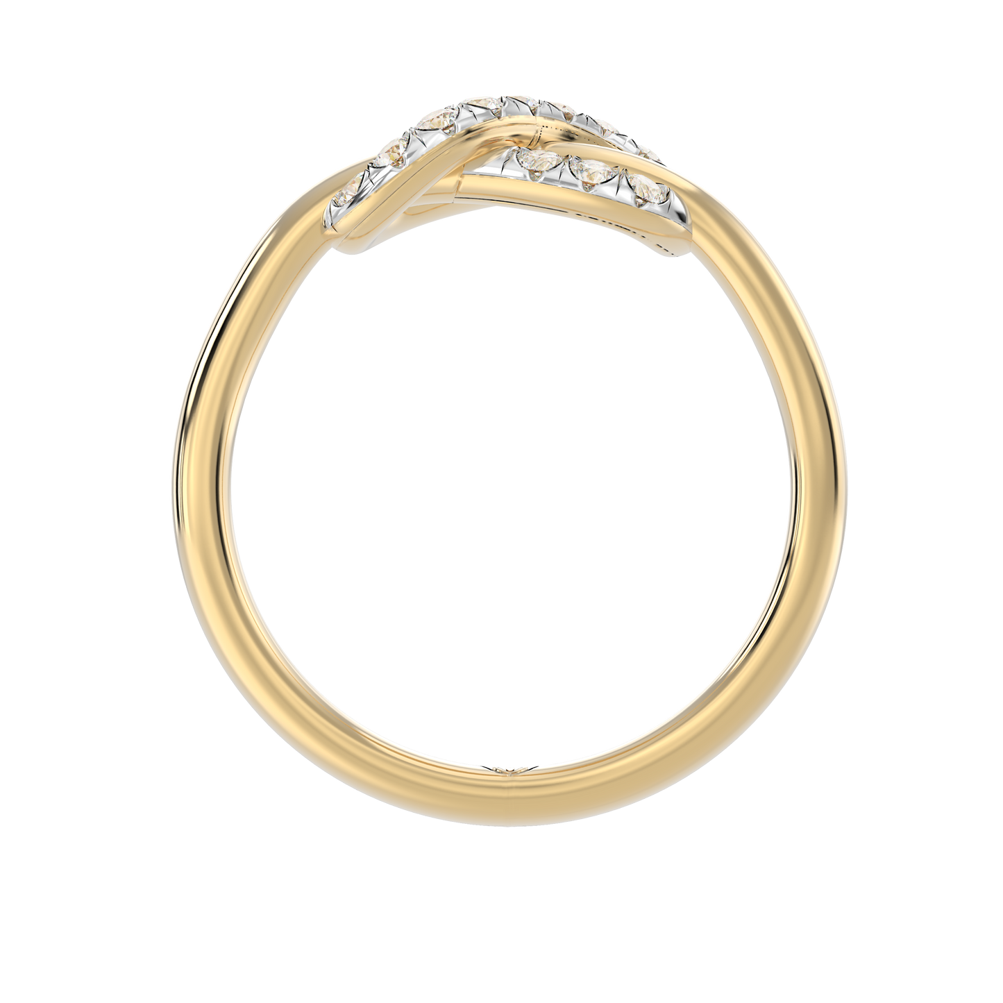 Yellow Gold-Celestial Tapered Lab-Grown Diamond Ring_view=FRONT