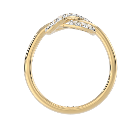 Yellow Gold-Celestial Tapered Lab-Grown Diamond Ring_view=FRONT