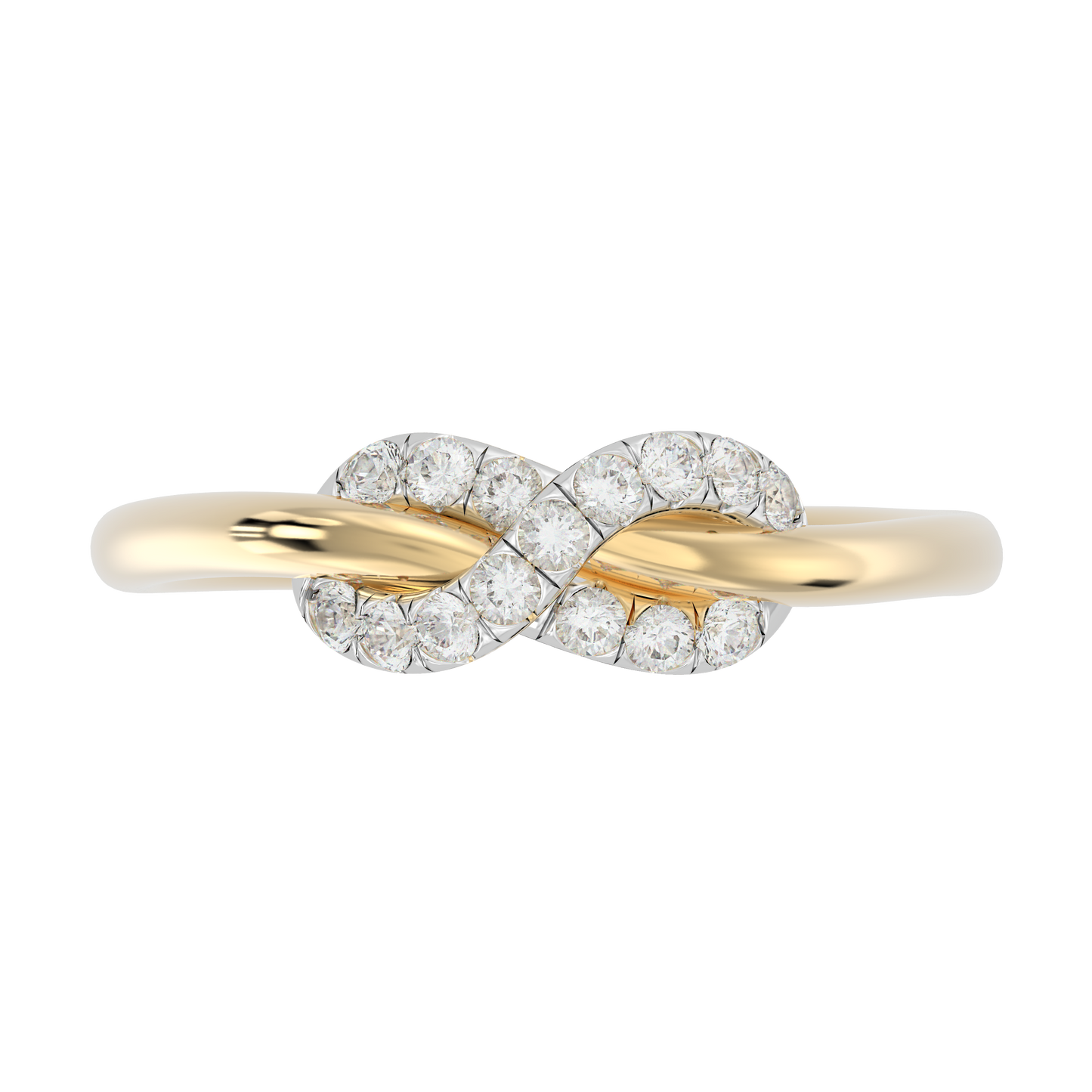 Yellow Gold-Celestial Tapered Lab-Grown Diamond Ring_view=TOP