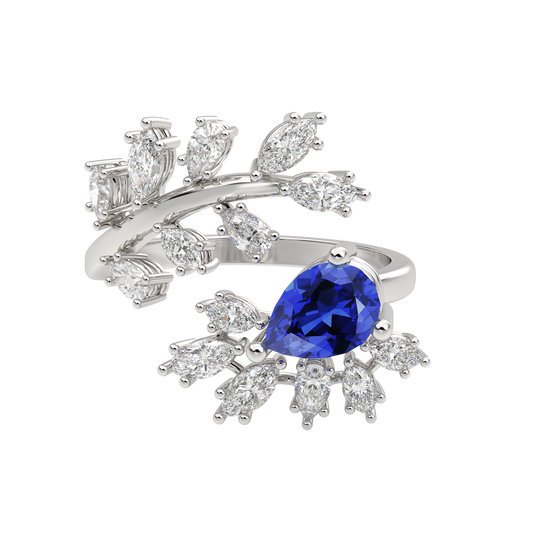 White Gold-Aurora Vintage-Inspired Lab-Grown Diamond Cocktail Ring_view=3DH
