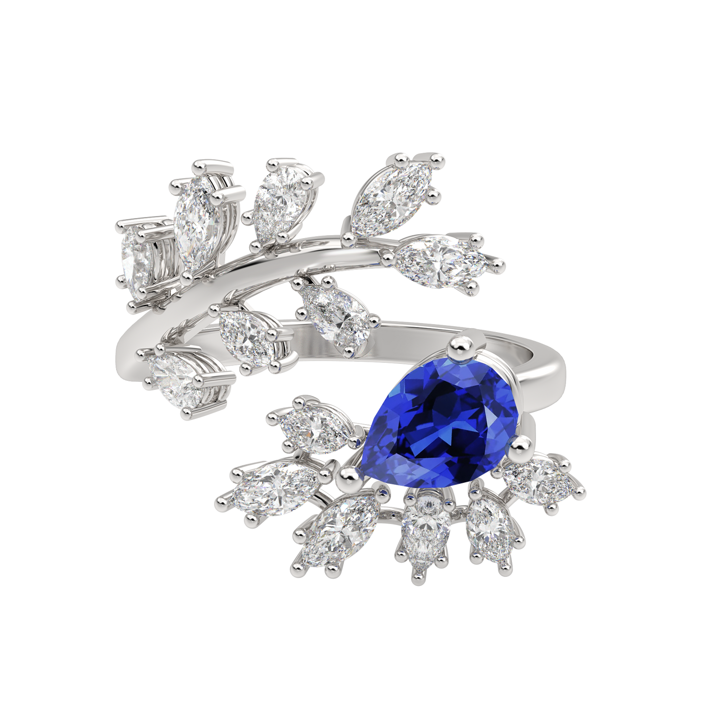 White Gold-Aurora Vintage-Inspired Lab-Grown Diamond Cocktail Ring_view=3DH