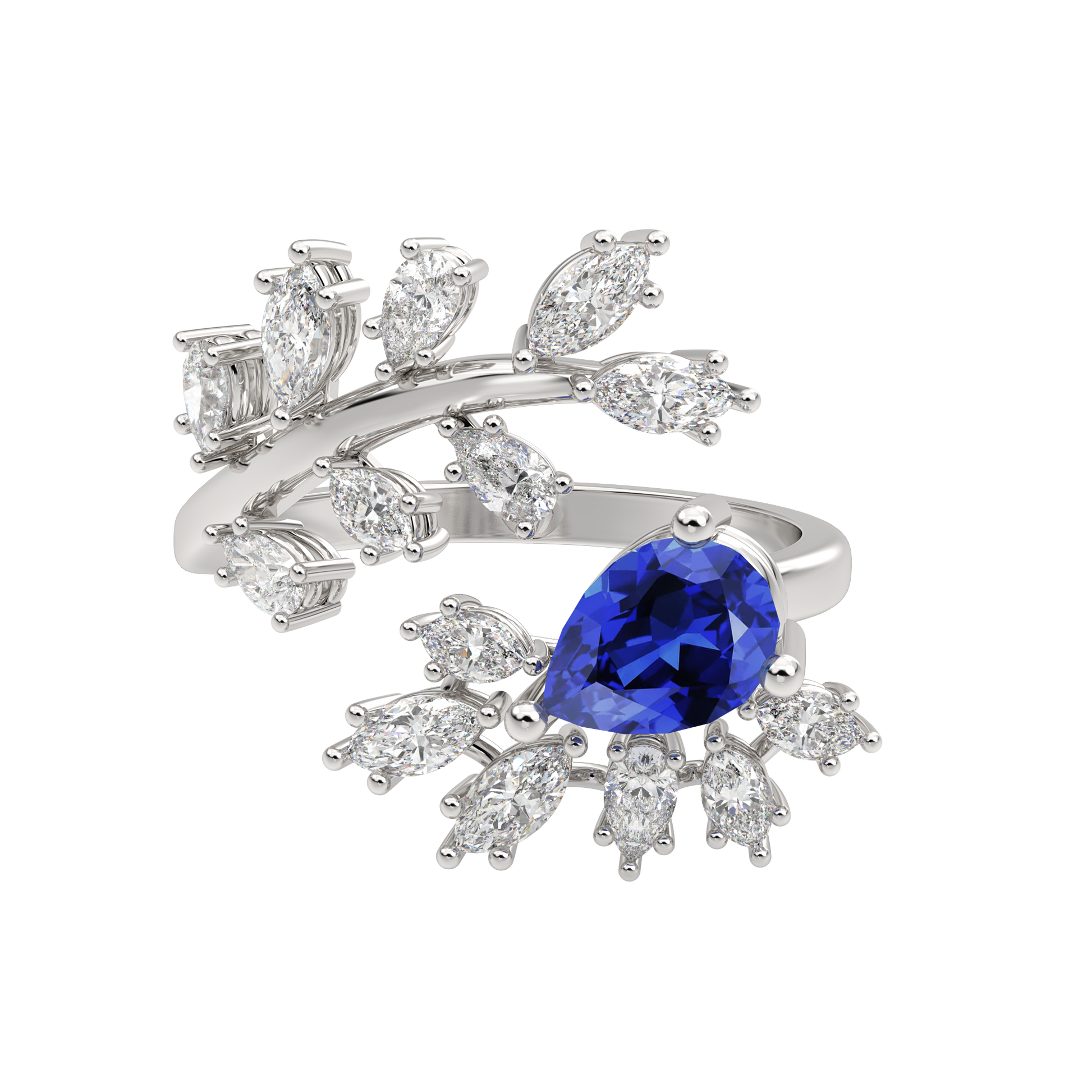 White Gold-Aurora Vintage-Inspired Lab-Grown Diamond Cocktail Ring_view=3DH