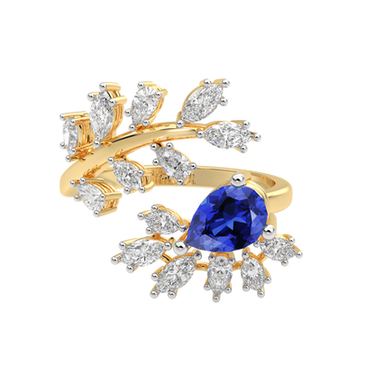 Yellow Gold-Aurora Vintage-Inspired Lab-Grown Diamond Cocktail Ring_view=3DH