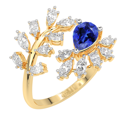 Yellow Gold-Aurora Vintage-Inspired Lab-Grown Diamond Cocktail Ring_view=3DV