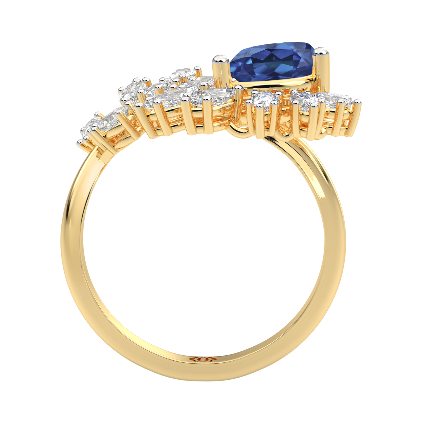 Yellow Gold-Aurora Vintage-Inspired Lab-Grown Diamond Cocktail Ring_view=FRONT
